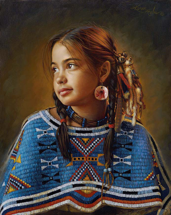 Girl with the Pink Earring by Karen Noles